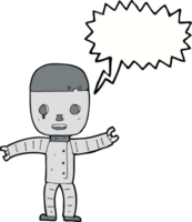 robot de dibujos animados con burbujas de discurso png