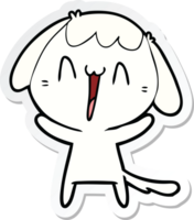 sticker of a cute cartoon dog png