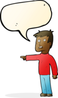 cartoon pointing man with speech bubble png