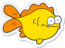 autocollant d'un poisson de dessin animé png