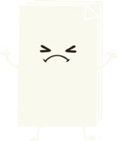 mano disegnato strambo cartone animato attraversare carta pila png