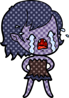 cartoon crying vampire girl png