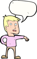 cartoon man making camp gesture with speech bubble png