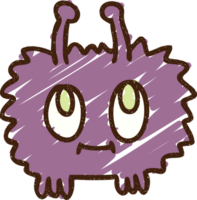 dibujo de tiza de insecto alienígena png