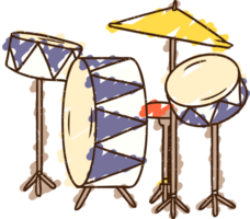 Drumkit Chalk Drawing png