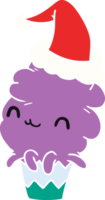 hand- getrokken Kerstmis tekenfilm van kawaii muffin png