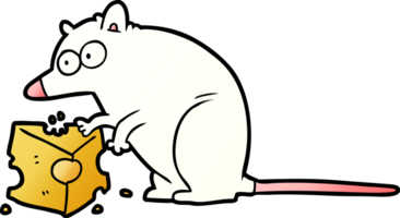 ratón de dibujos animados con queso png