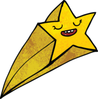 cartoon doodle shooting star png