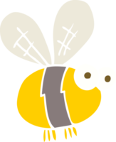 flat color illustration of bee png