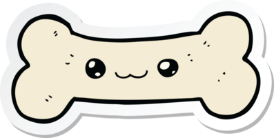 sticker of a cartoon bone png