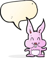 lapin de dessin animé avec bulle de dialogue png