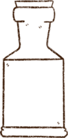 Kohlezeichnung einer verkorkten Flasche png