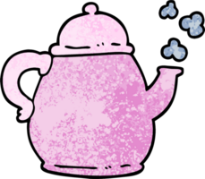 grunge strutturato illustrazione cartone animato tè Po png