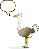 hand drawn speech bubble cartoon ostrich png