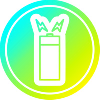 Batterie kreisförmig Symbol mit cool Gradient Fertig png