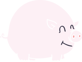 hand drawn quirky cartoon pig png