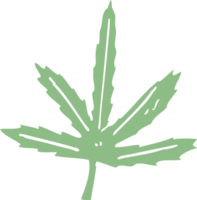 folha de maconha de desenho animado png