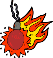 ampoule rouge chaude de dessin animé png