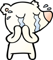 cartoon crying polar bear png