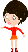 cartoon concerned woman reaching out png