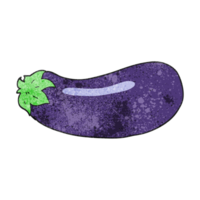 hand textured cartoon eggplant png