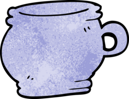 taza de garabato de dibujos animados png