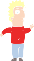 flache farbillustration des winkenden mannes png