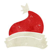 hand retro tecknad serie jul hatt png