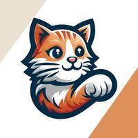 gato mascota logo icono diseño vector