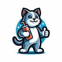 cat mascot logo icon Design vector