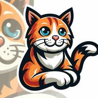 gato mascota logo icono diseño vector