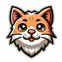 cat mascot logo icon Design vector