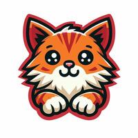 gato mascota logo icono diseño vector