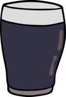 tecknad doodle pint stout png