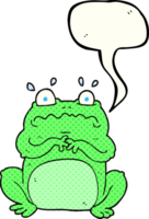 hand drawn comic book speech bubble cartoon funny frog png