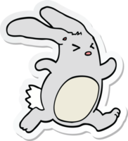 sticker of a cartoon rabbit png