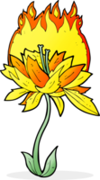 cartoon burning flower png