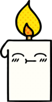 comic book style cartoon of a lit candle png