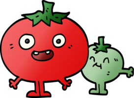 cartoon doodle happy tomatoes png