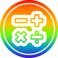 math with rainbow gradient finishs icon with rainbow gradient finish png