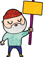 Cartoon-Mann mit Bart png