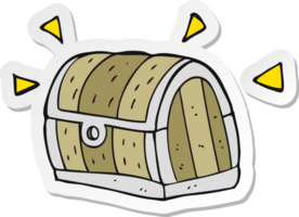 sticker of a cartoon treasure chest png