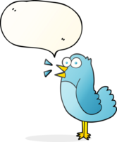 hand drawn speech bubble cartoon bird png