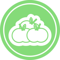 pila de manzanas circular icono símbolo png