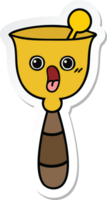 sticker of a cute cartoon school bell png