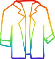 rainbow gradient line drawing of a cartoon suit shirt png