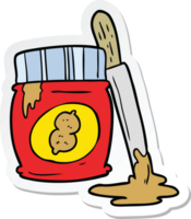 sticker of a cartoon peanut butter png