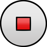 gradient shaded cartoon of a stop button png