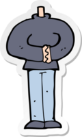 sticker of a cartoon body png