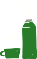 cartoon doodle hot drink in flask png